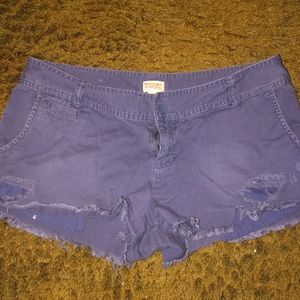 Mission Supply Co—purple short shorts